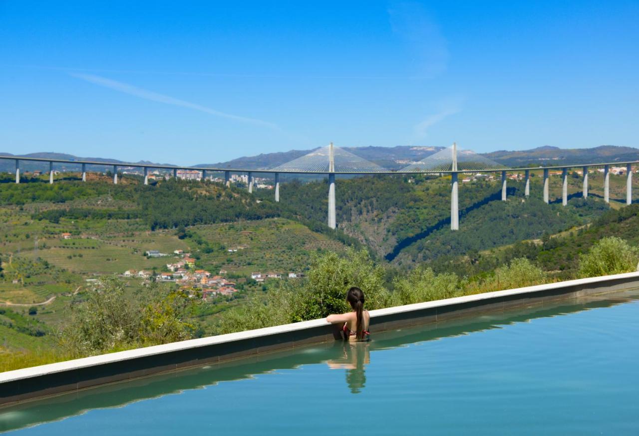 Mw Douro Wine & Spa サンタ・マルタ・デ・ペナギアン エクステリア 写真 View of the bridge from the swimming pool of the hotel